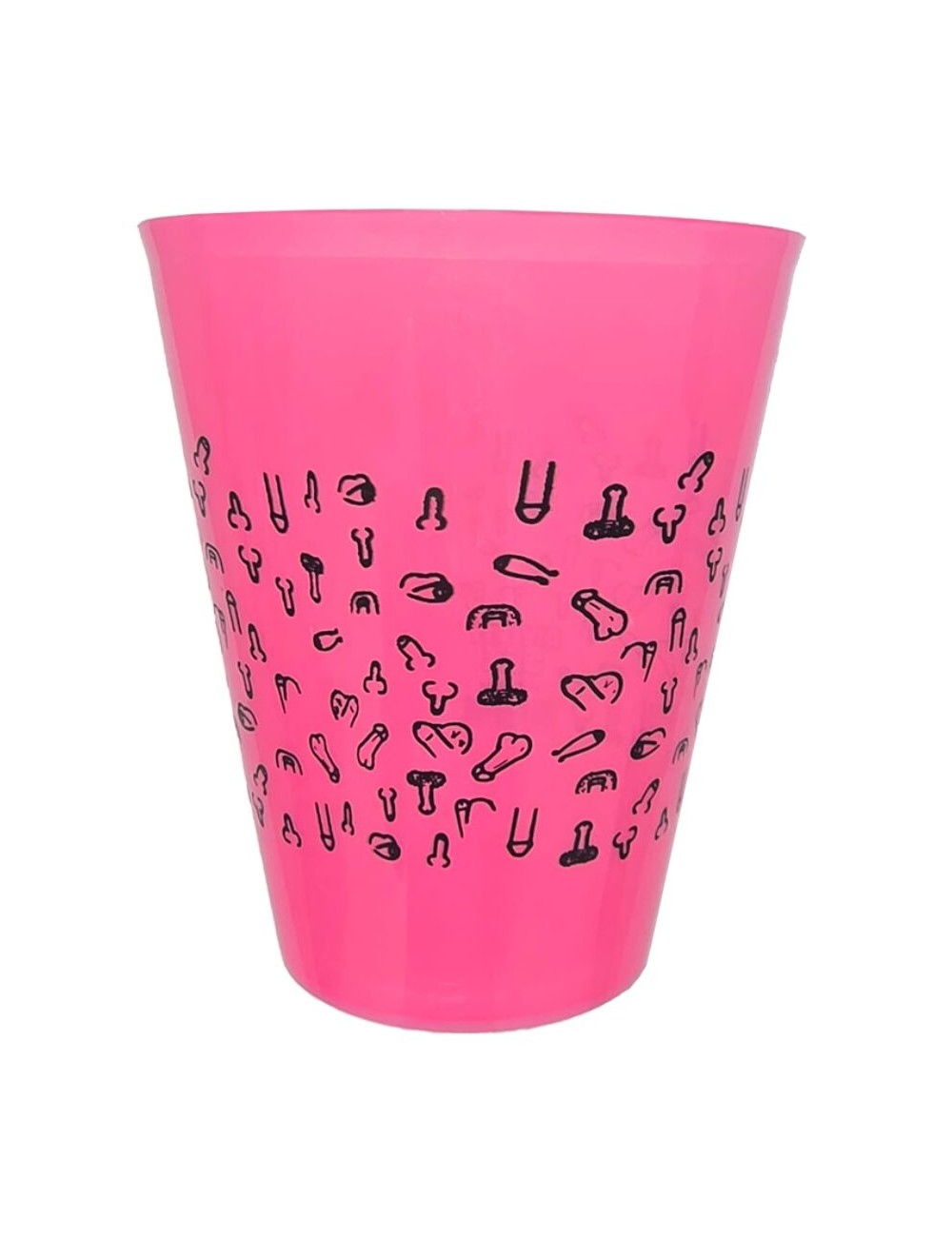 DIABLO PICANTE - TASSE FUCHSIA 500 ML AVEC PÉNIS NOIRS