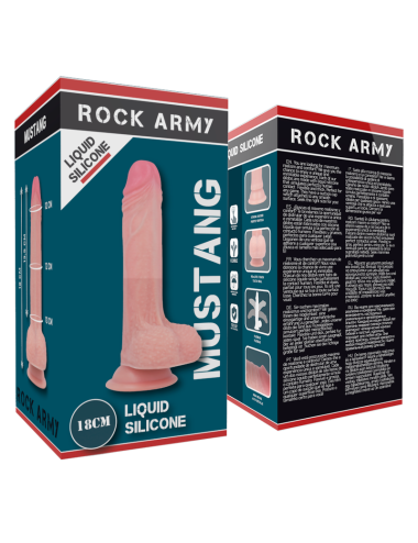 ROCKARMY - HARNAIS + SILICONE LIQUIDE PREMIUM MUSTANG REALISTIC 18 CM -O- 4.14 CM