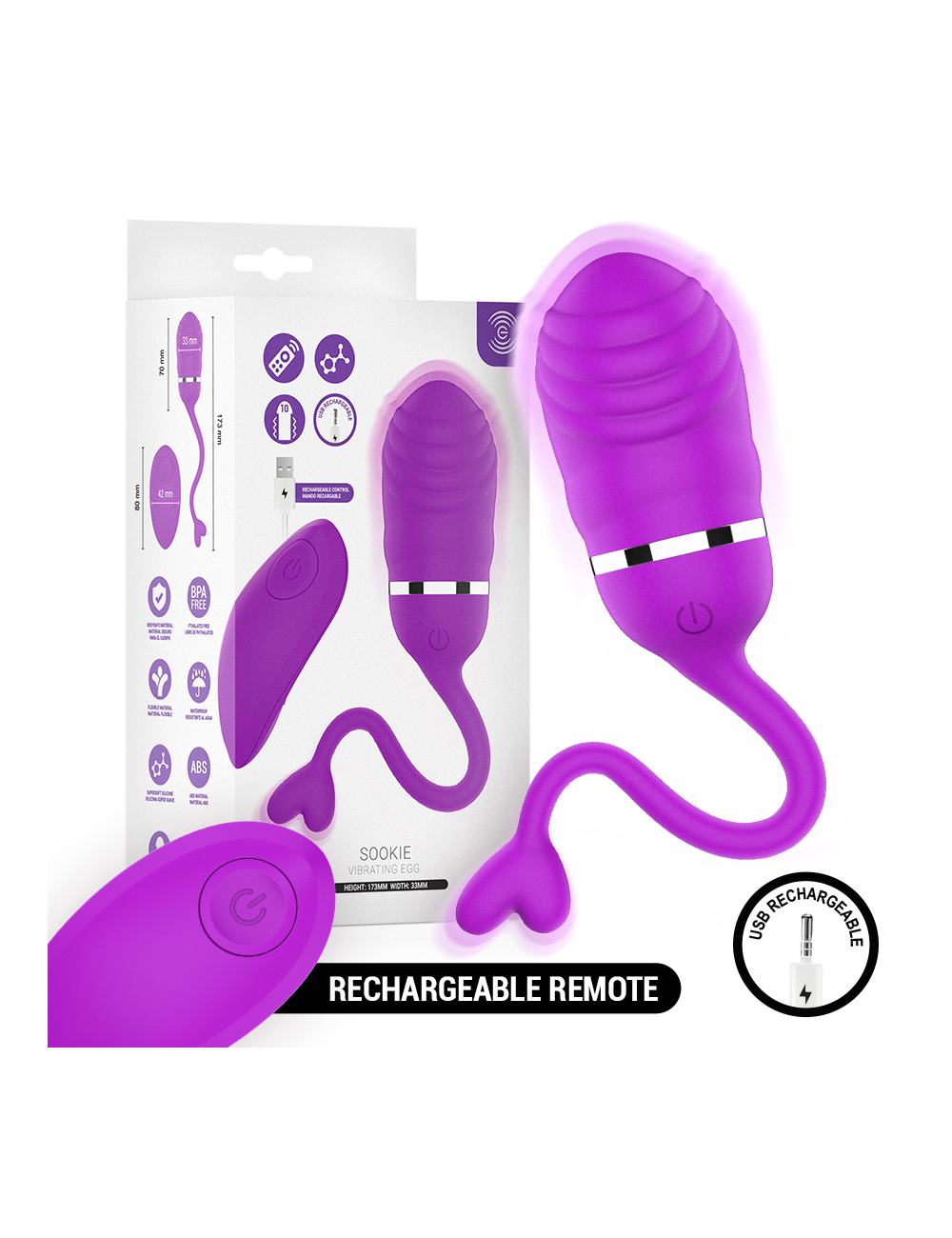 INTENSE - SOOKIE ŒUF VIBRANT À TÉLÉCOMMANDE VIOLET