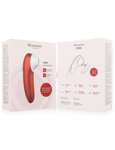 WOMANIZER - STIMULATEUR CLITORIAL VIBRANT PRO BORDEAUX