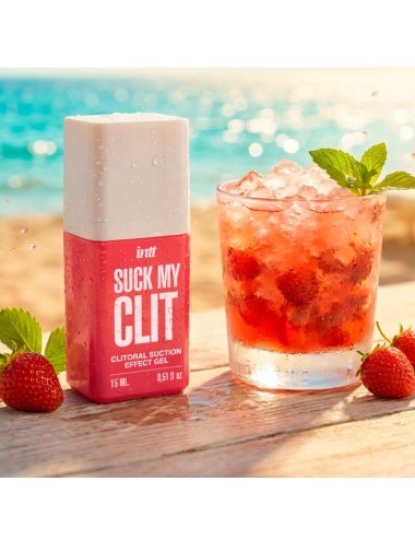 INTT -  SUCK MY CLIT GEL EFFET SUCCION FRAISE SAUVAGE 15 ML