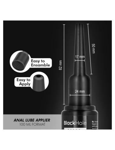 BLACK HOLE - APPLICATEUR DE LUBRIFIANT ANAL TAILLE L 100 ML