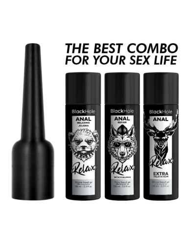 BLACK HOLE - APPLICATEUR DE LUBRIFIANT ANAL TAILLE L 100 ML