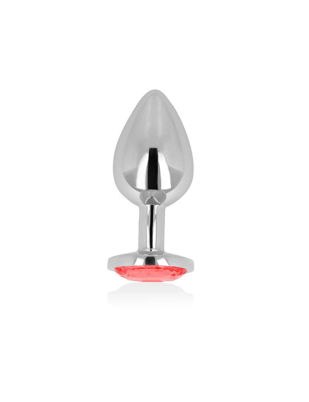 OHMAMA - PLUG ANAL AVEC CRISTAL ROUGE 8 CM