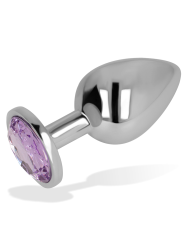 OHMAMA - PLUG ANAL AVEC CRISTAL VIOLET 8 CM