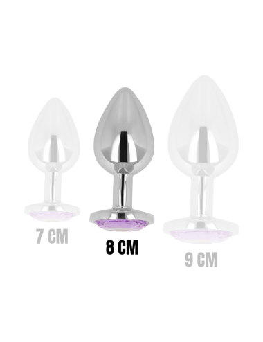 OHMAMA - PLUG ANAL AVEC CRISTAL VIOLET 8 CM