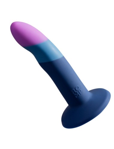 ROMP - PICCOLO GODEMICHET EN SILICONE AVEC VENTOUSE TRICOLORE 14 CM