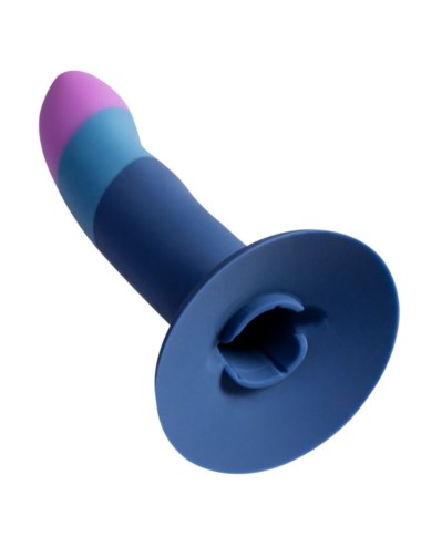 ROMP - PICCOLO GODEMICHET EN SILICONE AVEC VENTOUSE TRICOLORE 14 CM