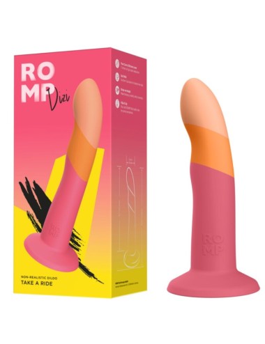ROMP - DIZI GODEMICHET EN SILICONE AVEC VENTOUSE TRICOLÉ 18 CM