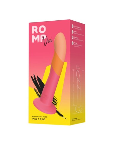 ROMP - DIZI GODEMICHET EN SILICONE AVEC VENTOUSE TRICOLÉ 18 CM