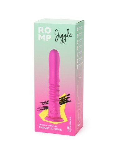 ROMP - JIGGLE VIBRATEUR À VENTOUSE ROSE, AVEC MOUVEMENTS DE HAUT EN BAS