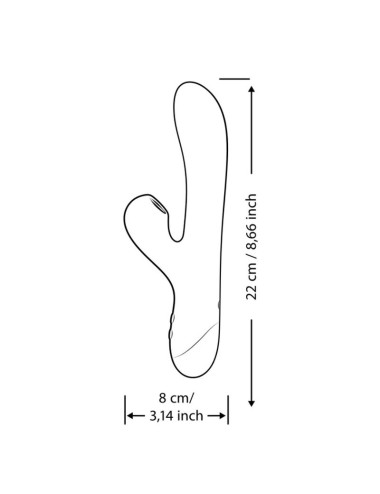 ROMP - PULSE VIBRATEUR DOUBLE POINT G RABBIT BLEU ÉLECTRIQUE