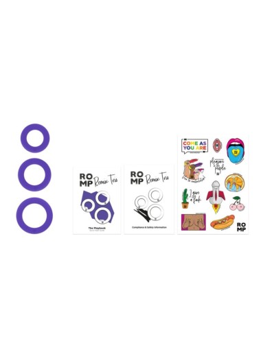 ROMP - REMIX TRIO ENSEMBLE DE 3 ANNEAUX PÉNIS EN SILICONE VIOLETTES