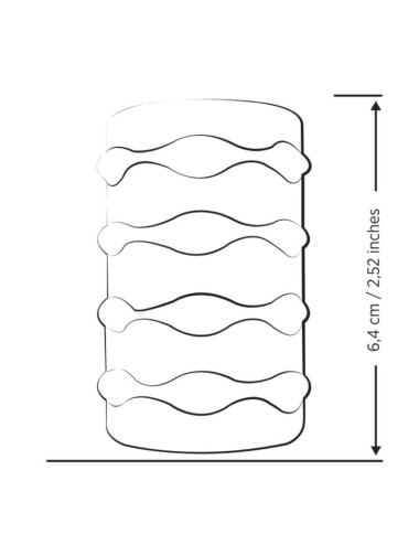 ROMP - MOSH MASTURBATEUR MÂLE TRANSPARENT AVEC GAINE RÉVERSIBLE DE 6 CM