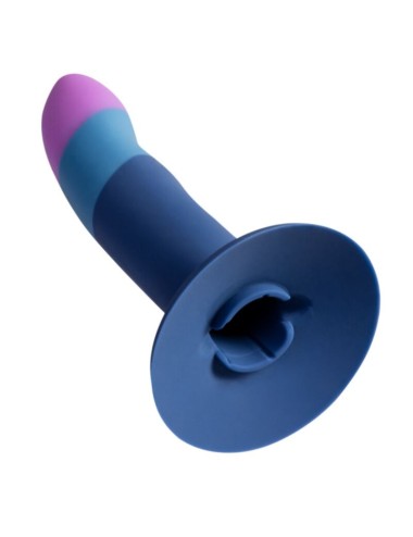 ROMP - PICCOLO GODEMICHET EN SILICONE AVEC VENTOUSE TRICOLORE 14 CM