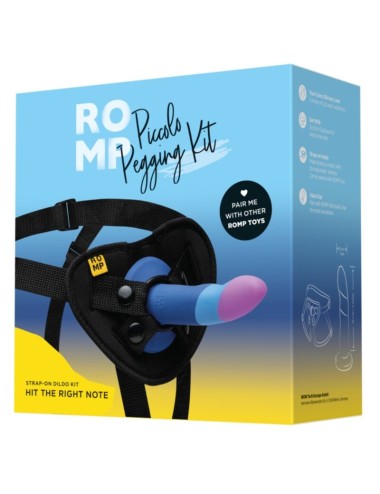 ROMP - PICCOLO GODEMICHET EN SILICONE AVEC VENTOUSE TRICOLORE 14 CM