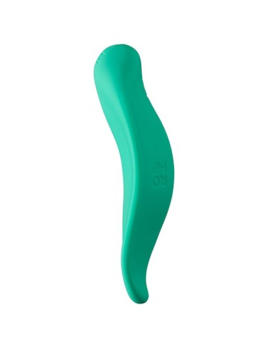 ROMP - WAVE VIBRATEUR STIMULATEUR CLITORIAL FORME ERGONOMIQUE VERT D'EAU