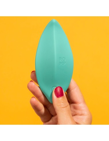 ROMP - WAVE VIBRATEUR STIMULATEUR CLITORIAL FORME ERGONOMIQUE VERT D'EAU
