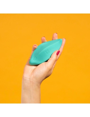 ROMP - WAVE VIBRATEUR STIMULATEUR CLITORIAL FORME ERGONOMIQUE VERT D'EAU