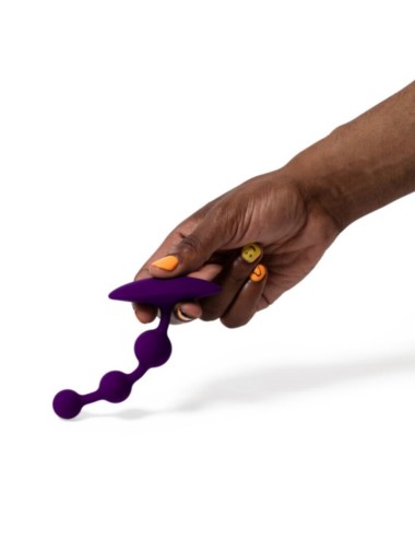 ROMP - AMP PERLES ANALES EN SILICONE FLEXIBLE VIOLETTES 12,5 CM