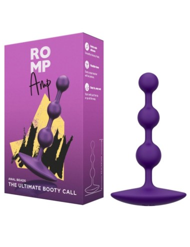 ROMP - AMP PERLES ANALES EN SILICONE FLEXIBLE VIOLETTES 12,5 CM