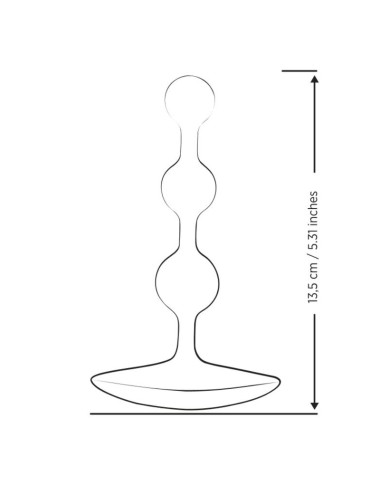 ROMP - AMP PERLES ANALES EN SILICONE FLEXIBLE VIOLETTES 12,5 CM