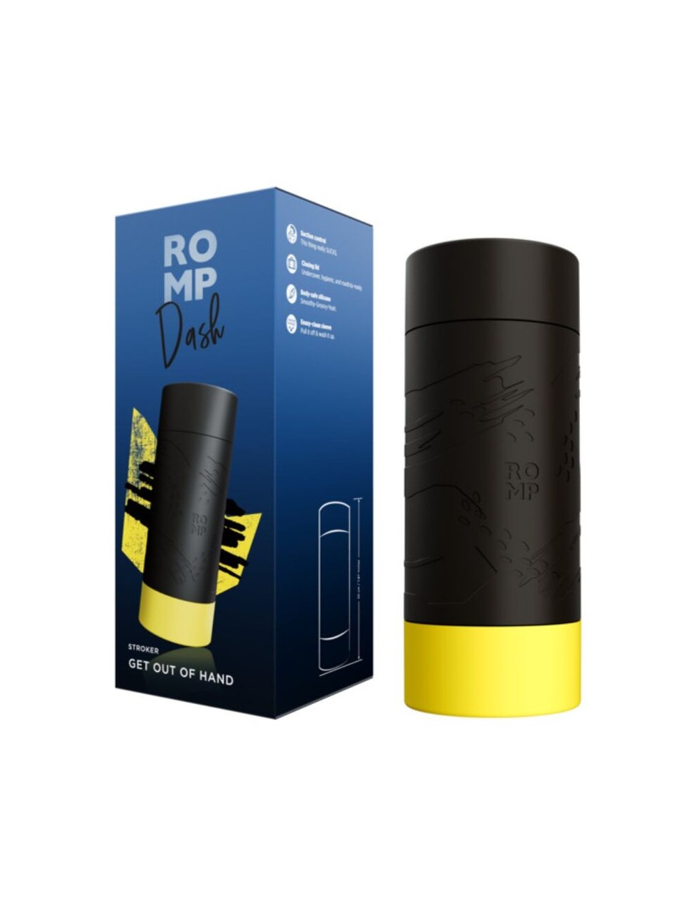 ROMP - DASH MASTURBATEUR HOMME AVEC CONTRÔLE DE SUCCION 20 CM