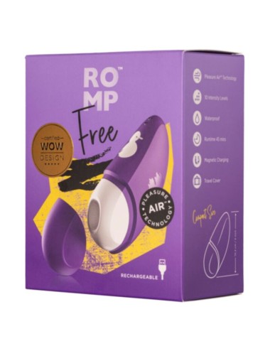 ROMP - FREE STIMULATEUR CLITORIAL GRATUIT AVEC COUVERCLE 10 NIVEAUX RECHARGEABLE VIOLET