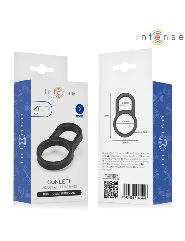 INTENSE - CONLETH ANNEAU PÉNIS DOUBLE RÉGLABLE MODÈLE 3