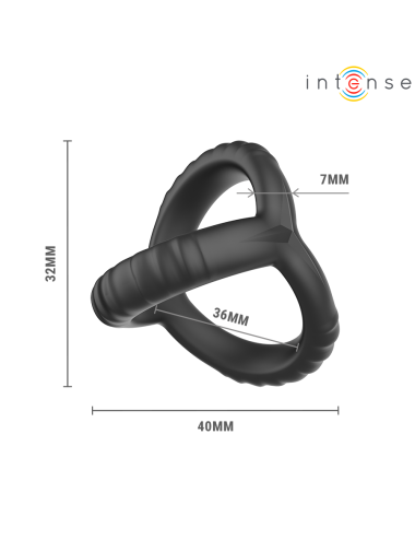 INTENSE - JOHN ANNEAU TRIPLE AJUSTABLE POUR LE PÉNIS MODÈLE 4