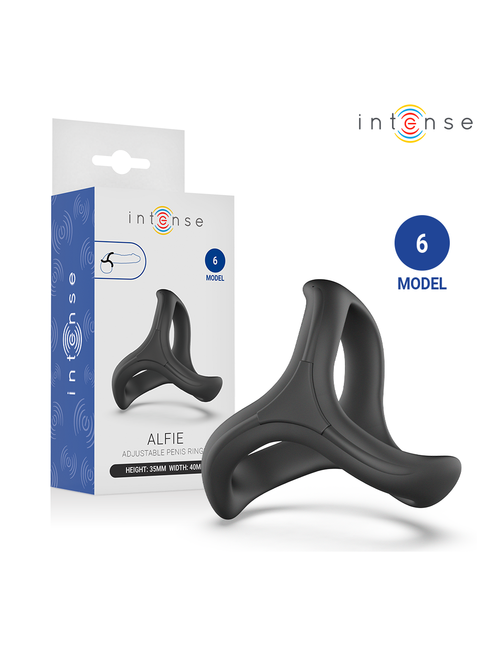 INTENSE - ALFIE ANNEAU PÉNIS TRIPLE RÉGLABLE MODÈLE 6
