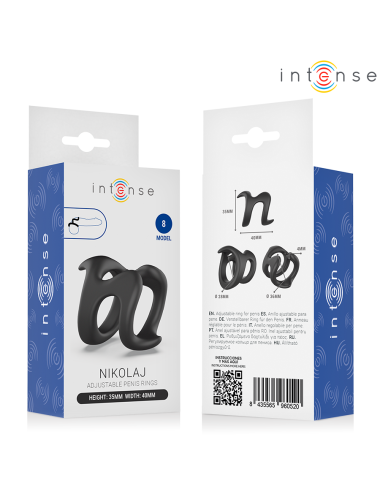 INTENSE - NIKOLAJ ANNEAU PÉNIS RÉGLABLE MODÈLE 8