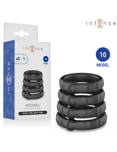 INTENSE - MICHIEL ENSEMBLE DE 4 ANNEAUX PÉNIS MODÈLE 10