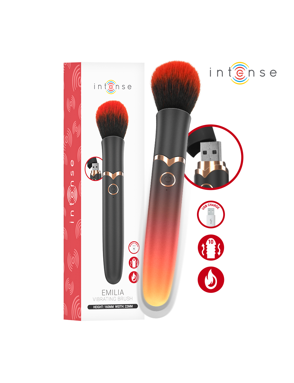 INTENSE - EMILIA BROSSE VIBRANTE CHAUFFANTE 16 CM