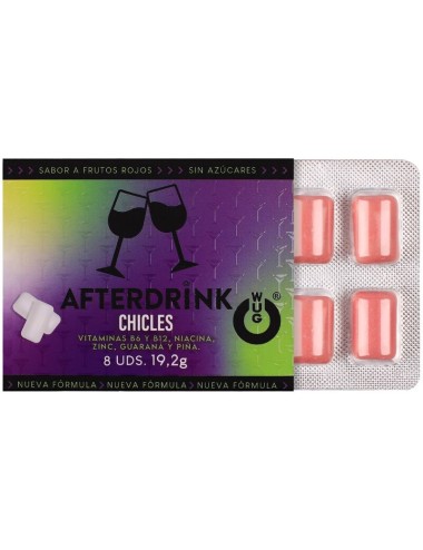 Chewing-gum WUG - Gueule de bois après l'alcool 8 unités