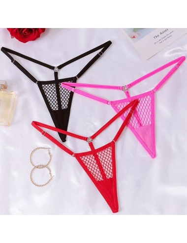 CHILIROSE - CR 4856 MICRO STRING REJILLA ROSE FLUO S/M