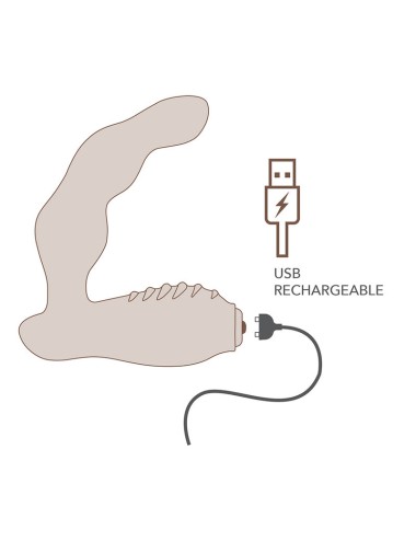 ROCKS-OFF - MINI BAGUETTE RECHARGEABLE 16 FONCTIONS ROSE PIVOINE