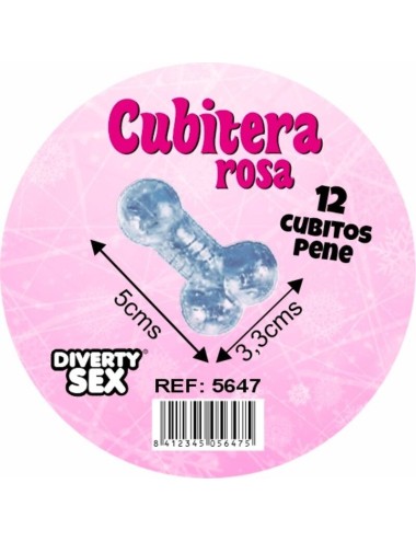 DIABLO PICANTE - 12 PÉNIS EN SILICONE DUR POUR SEAU À GLACE SUSPENDU ROSE