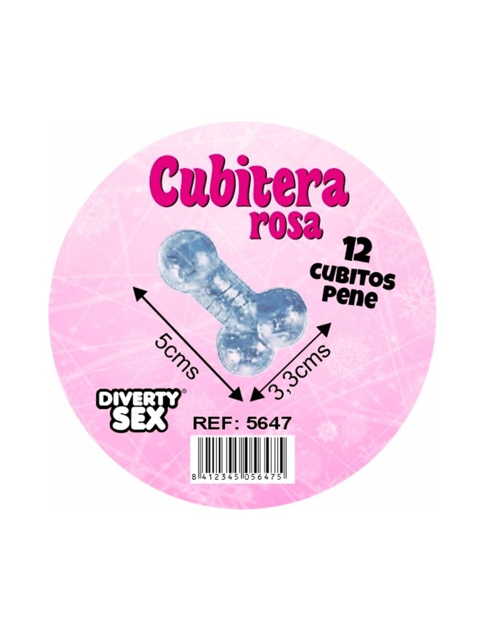 DIABLO PICANTE - 12 PÉNIS EN SILICONE DUR POUR SEAU À GLACE SUSPENDU ROSE