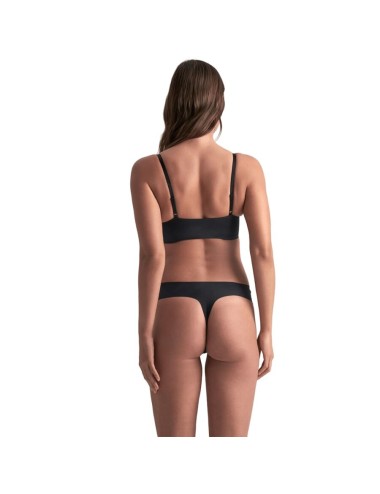 BYE-BRA - PACK 2 TANGAS INVISIBLES BEIGE Y NEGRO TALLA S