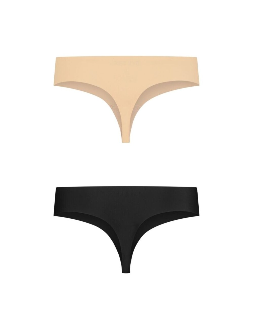 BYE-BRA - PACK 2 TANGAS INVISIBLES BEIGE Y NEGRO TALLA M