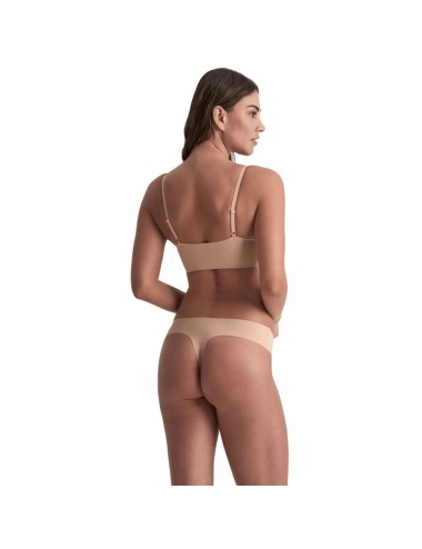BYE-BRA - PACK 2 TANGAS INVISIBLES BEIGE Y NEGRO TALLA L