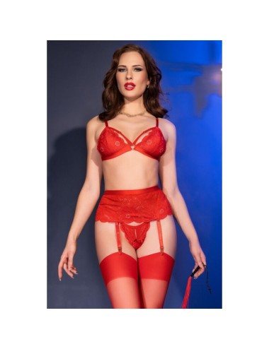 CHILIROSE - CR 4895 ENSEMBLE 5 PIÈCES ROUGE XL