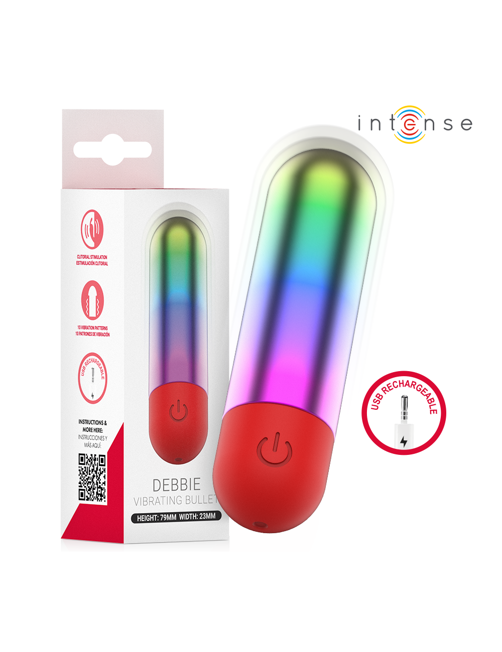 INTENSE - DEBBIE RAINBOW CLITORIS VIBRANT BALLE