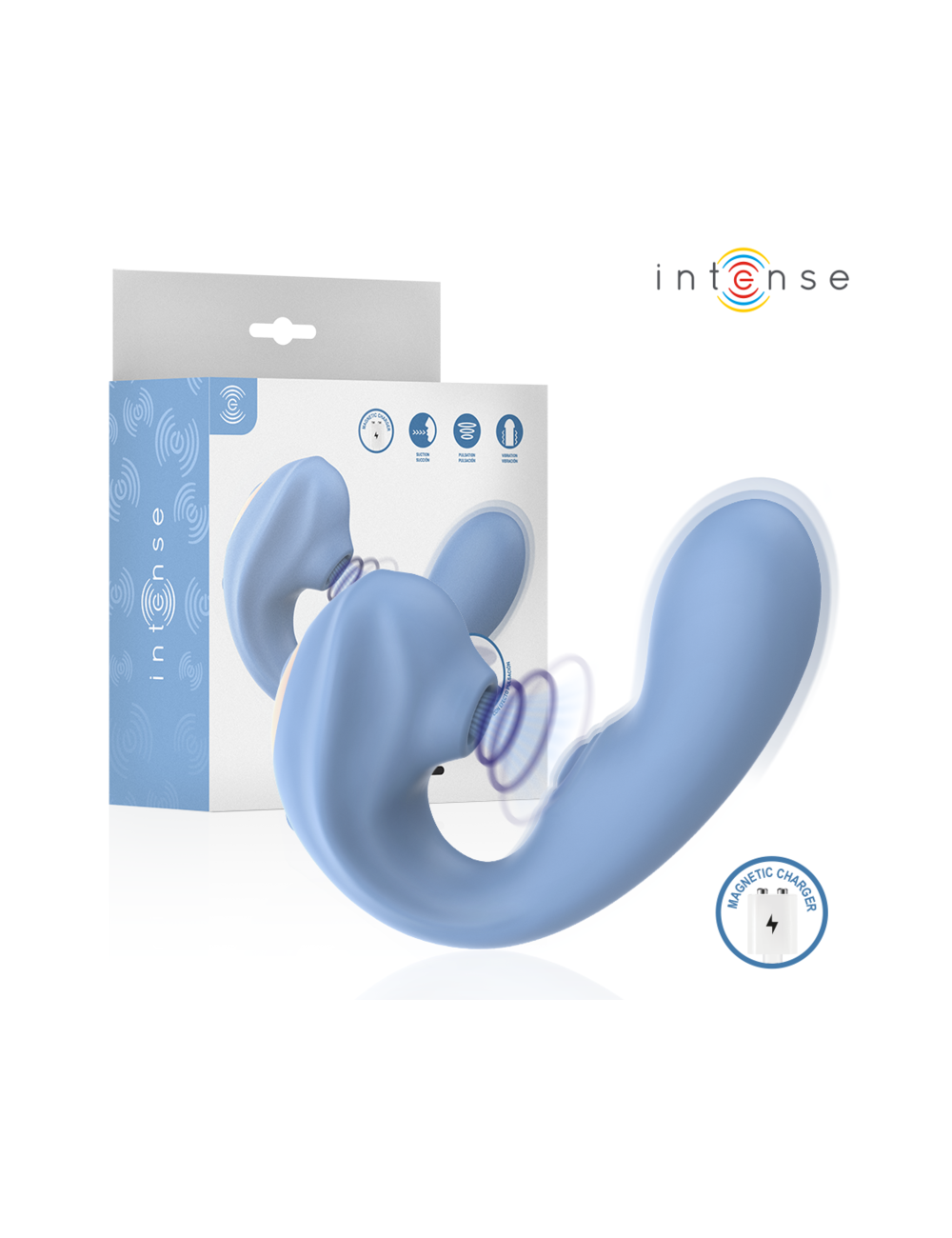 INTENSE - GINA STIMULATEUR CLITORIAL MULTIFONCTIONNEL BLEU