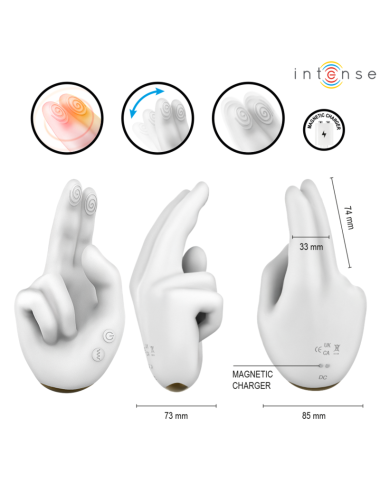 INTENSE - JIMMY STIMULATEUR MULTIFONCTION EN FORME DE MAIN AVEC VIBRATION ET CHALEUR