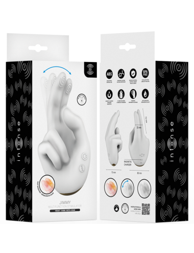 INTENSE - JIMMY STIMULATEUR MULTIFONCTION EN FORME DE MAIN AVEC VIBRATION ET CHALEUR