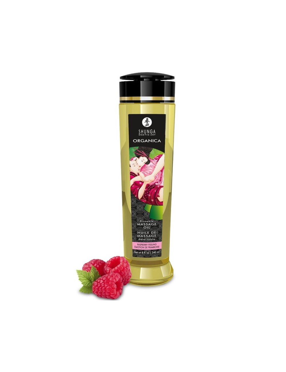 SHUNGA - HUILE DE MASSAGE BIO À LA FRAMBOISE 240 ML