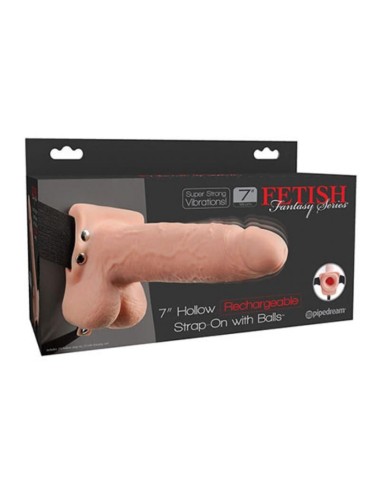 FETISH FANTASY SERIES - GODEMICHET VIBRANT Creux RÉALISTE AVEC BOULES 17,8 CM