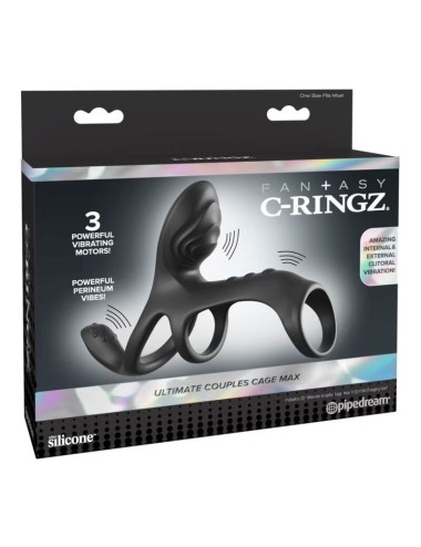 FANTASY C-RINGZ - ANNEAU PÉNIS VIBRANT MAX ULTIMATE COUPLES CAGE 19,5 CM